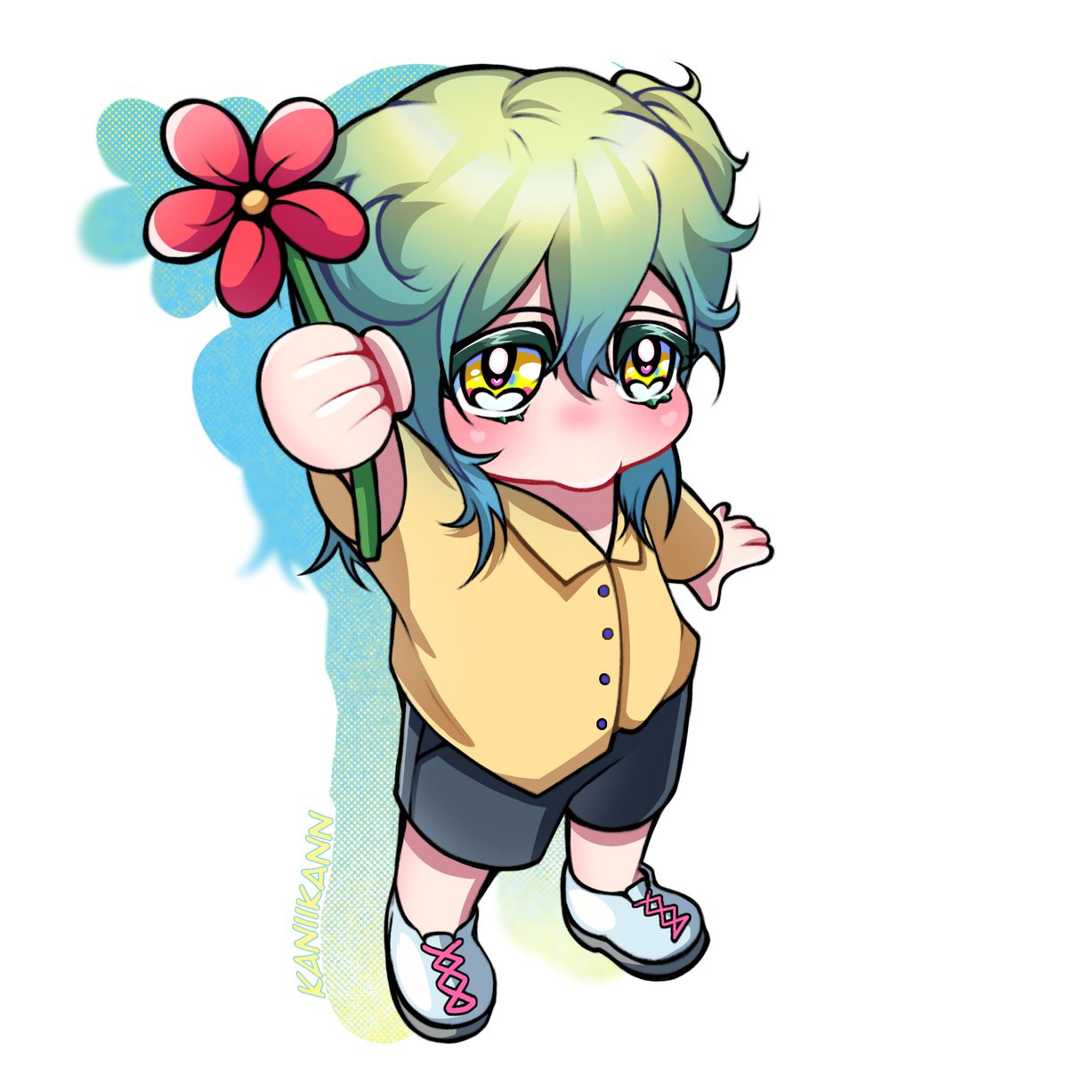 kaniikann's tweet image. Do you want flower??
#artmoots #oc #chibiart
