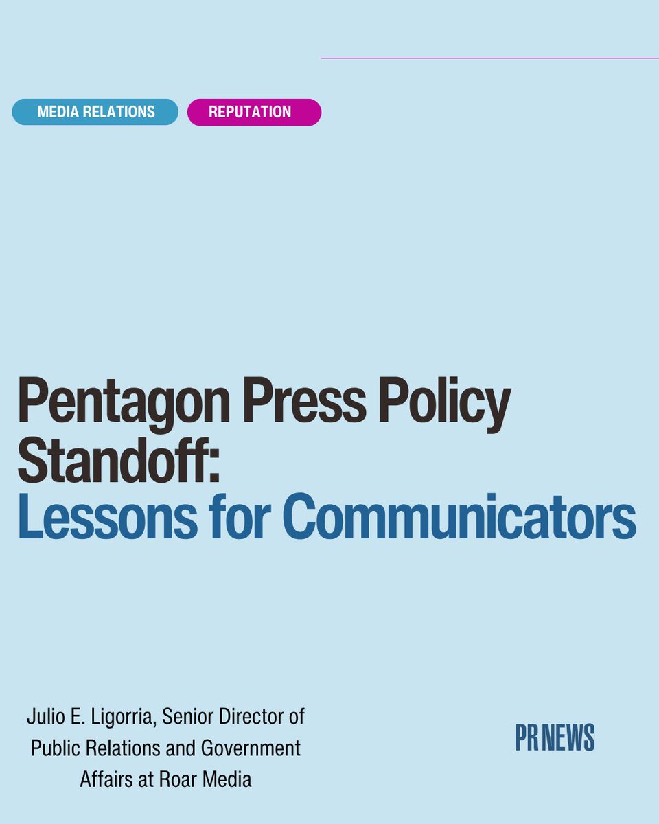 PRNews's tweet photo. When the world’s most powerful defense institution declares that “the press no longer roams free,” it’s more than a media story—it’s a communications case study.

https://t.co/EUxwLjdaE1 https://t.co/fTSqwLnyCx