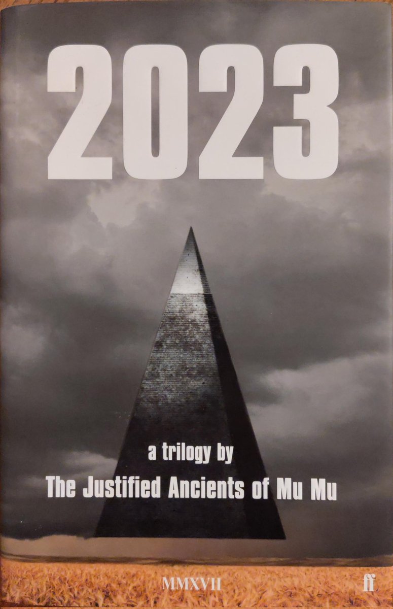 #23Everyday #day508 #nowreading 2023 A Trilogy by The Justified Ancients Of Mu Mu from 2017 published by <a href="/FaberBooks/">Faber Books</a> been putting off reading this for years hoping it would have matured and foretold the future, but still a fun tribute to the works of <a href="/RAWilson23/">Robert Anton Wilson</a> amongst others