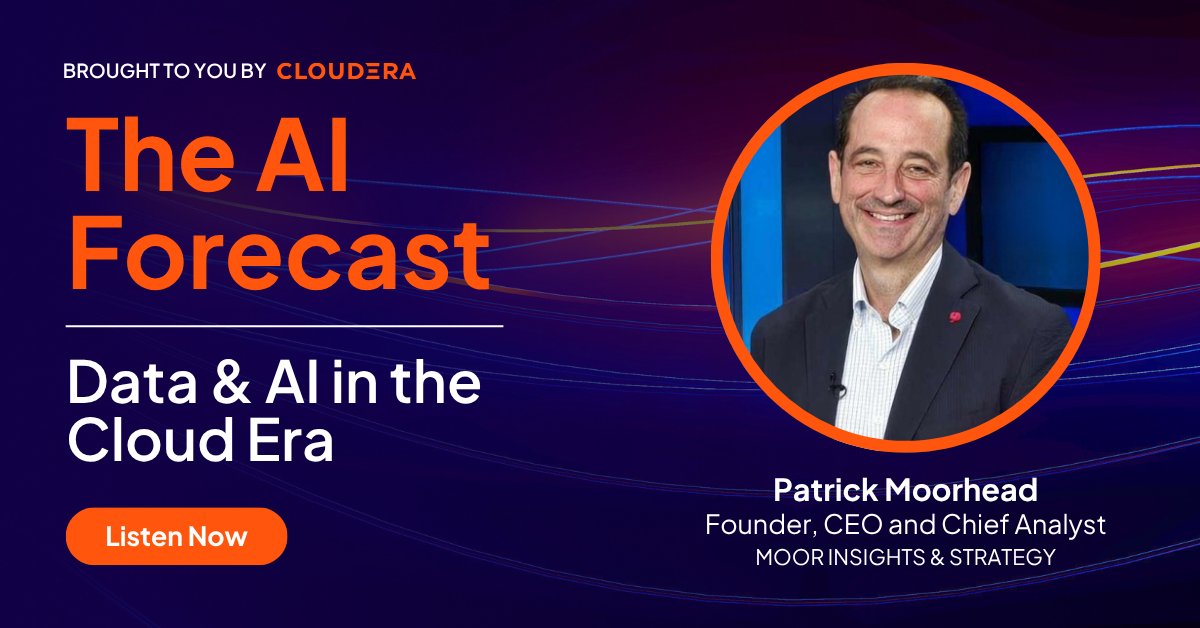 cloudera's tweet image. In this episode of #TheAIForecast, @PatrickMoorhead, Founder, CEO, and Chief Analyst at @MoorInsStrat, shares how organizations can turn fragmented data into trusted insights and measurable outcomes.
He discusses the importance of data quality, effective management strategies,…