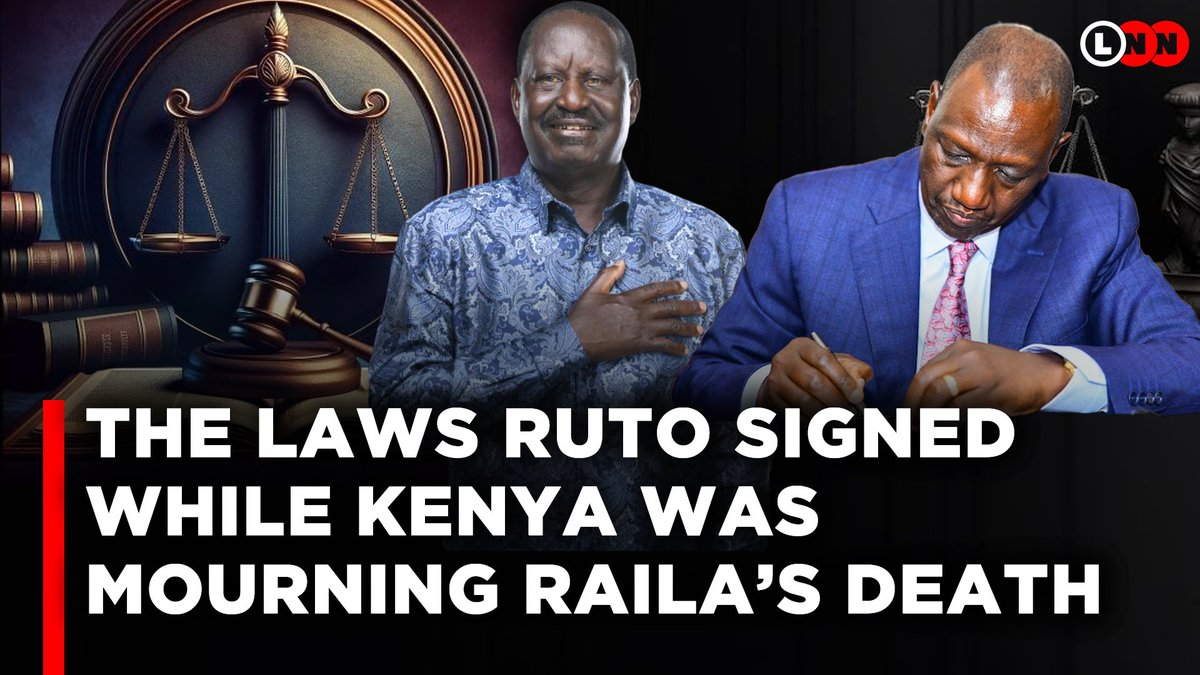 lynn_ngugi1's tweet image. As Kenyans mourned Raila Odinga, President Ruto quietly signed 8 new laws into effect.
These laws touch on everything land, digital rights, wildlife , money, and even how we speak online.
And the timing raises real questions: why pass them now, and what does it mean for ordinary…