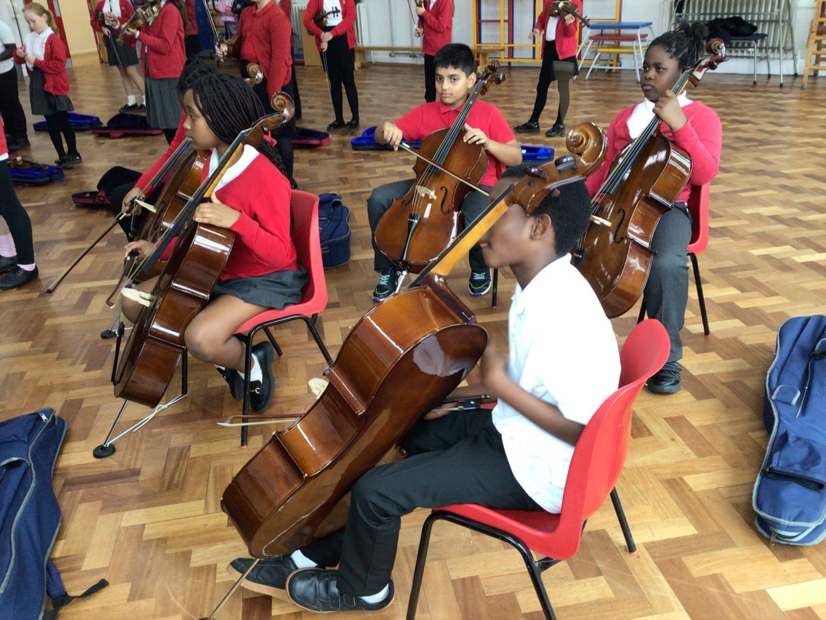 Children in year 5 are thoroughly enjoying their violin lessons. The sound of strings being gently played fills the classroom, creating an atmosphere of excitement and curiosity. 

#Curriculum #Music #Arts