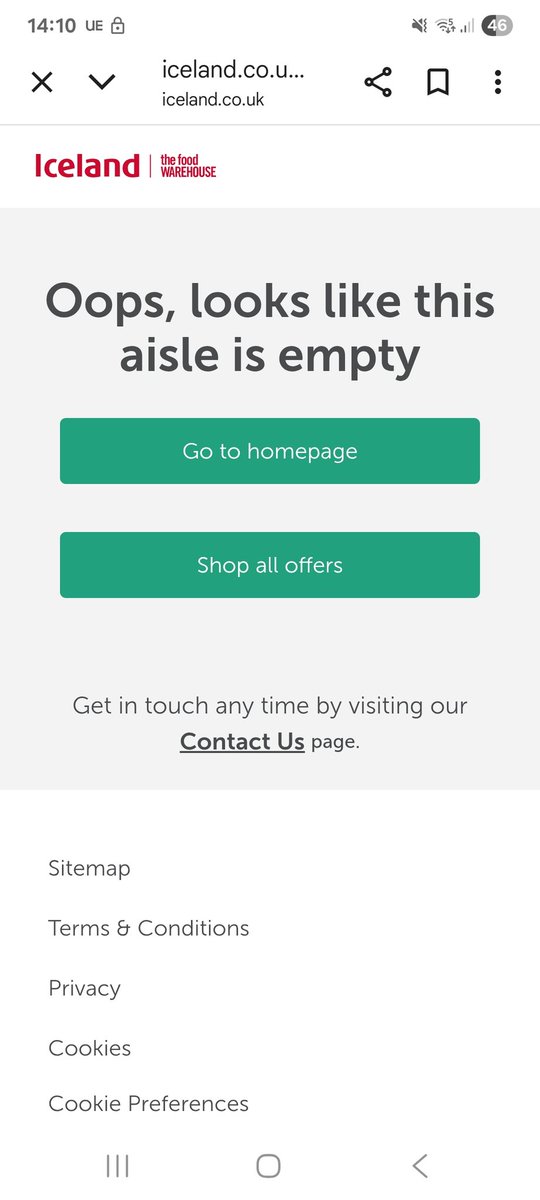 missfab2014's tweet photo. @IcelandFoods 
Is your website down? I keep getting this message. Send help. Teenagers are hangry. Thank u!! https://t.co/1X4U26B1Hv