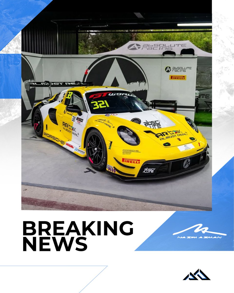 ppm_sports's tweet photo. βΌοΈ #BREAKINGNEWS β Say hello to @nazimazman_βs ride for this weekend.
Nazim will race with Absolute Racing in the @PorscheRaces 911 for the @GTWorldChAsia roundβ¦ on the streets of Beijing! π¨π³
#PPM β’ #GTWorldChAsia β’ #DriverManagement β’ #Racing https://t.co/23PN7iKpxP