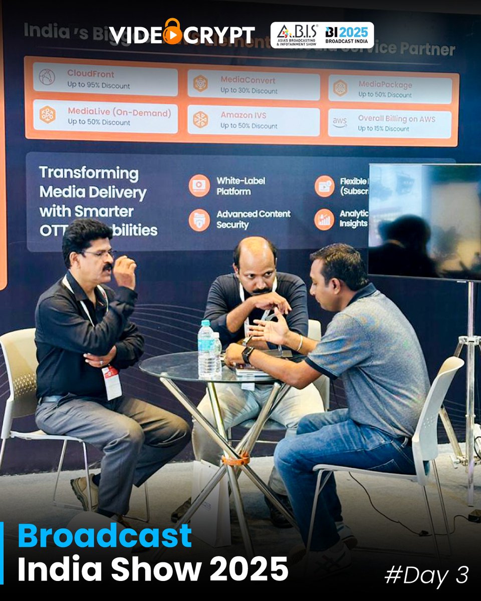 video_crypt's tweet photo. As the Broadcast 2025 concludes, we thank everyone who visited our booth and connected with the VideoCrypt team. Grateful for the insightful discussions and shared vision that continue to shape the future of secure and scalable media solutions. https://t.co/29EMXVcWZ4