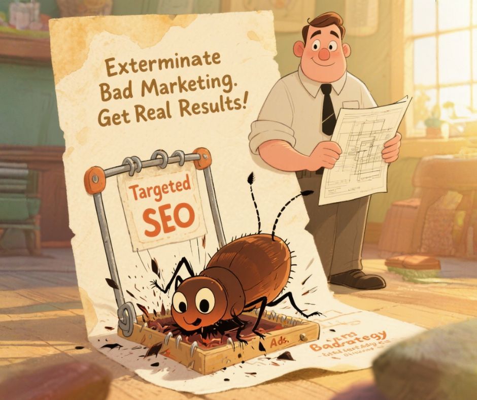 AdvancedLocalUT's tweet image. Your leads are crawling away.. 🕷️
It’s time to squash what’s not working.
We’re a pest control marketing agency that helps you trap the right clients and exterminate the bad strategy.
DM us for a marketing strategy consult!
