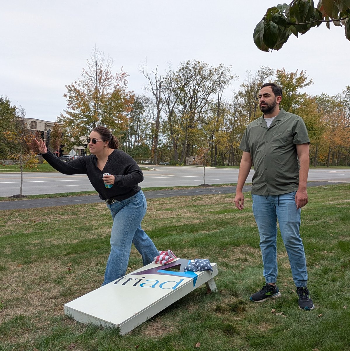 triadMM's tweet photo. TriAd's annual corn hole event was filled with fun, friendly competition, and delicious food. A huge shoutout to Dubs and Dave for claiming victory in the double elimination tournament! 🌽🥇 
#Cornhole #GoodEats #TeamSpirit #IdeasThatInspire https://t.co/2iIOLVrSTv