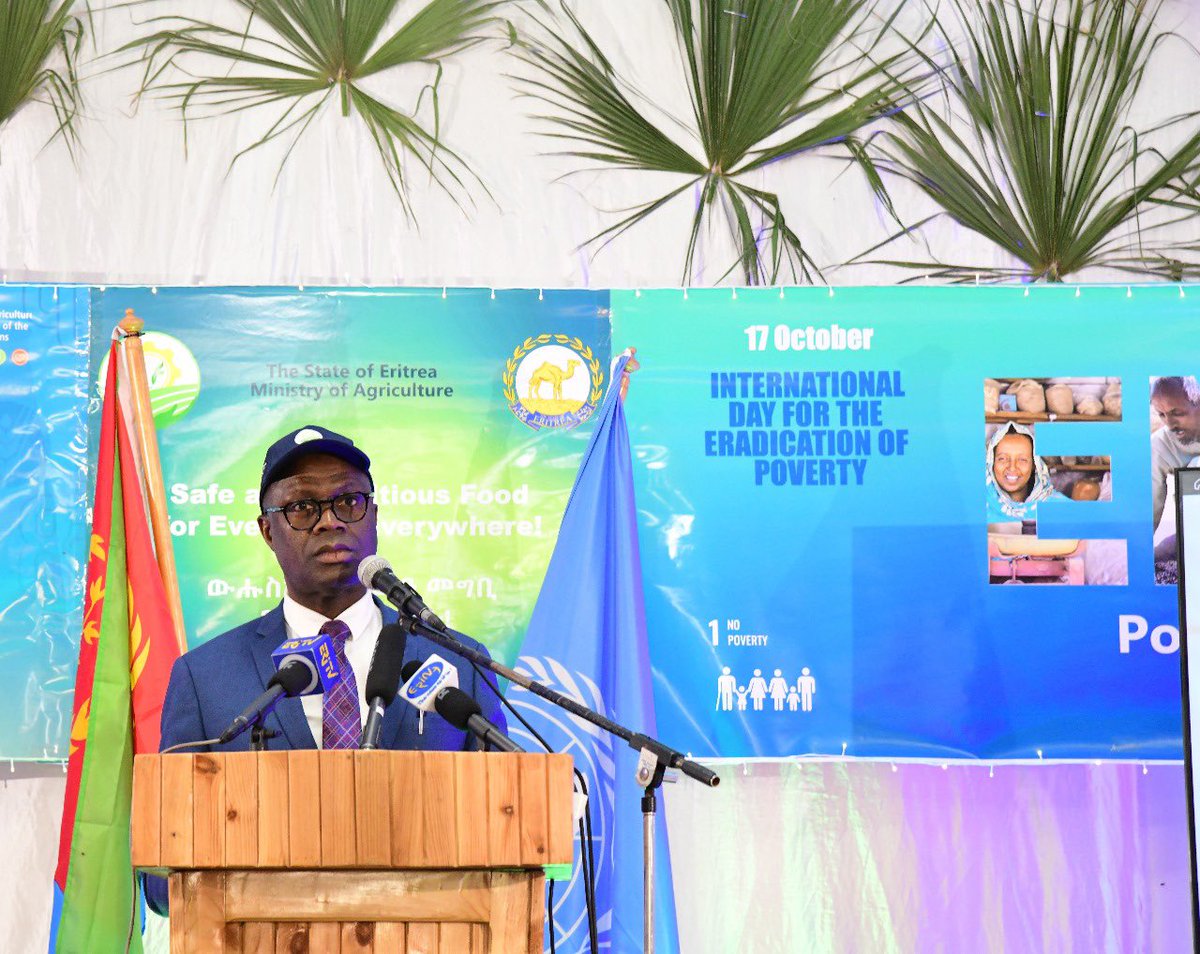 UNDPEritrea's tweet image. Today in Asmara, #Eritrea, we marked #InternationalPovertyDay & World Food Day 2025 at Mai Nefhi Recreation Center. Led by the Ministry of Agriculture, the event championed the theme: 'Empowering Communities through Climate Action and Food Security.'
@UNDPAfrica
@UNinEritrea