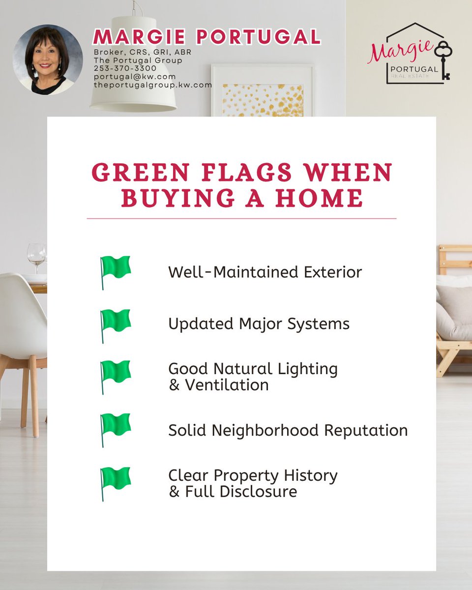 PortugalRE's tweet image. Buying a home is easier when you know what green flags to look for! Ready to find a home that checks all the right boxes? Contact me today!

#HomeBuyingTips #SmartInvesting #RealEstateGuide #DreamHomeHunt #RealtorLife