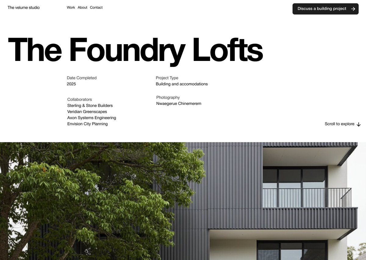 thecode_master's tweet image. Website design exploration for an Architecture Studio