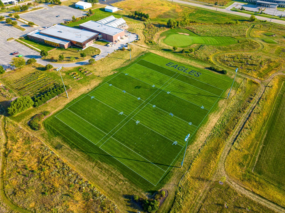 KirkwoodCC's tweet image. Kirkwood’s athletic field maintenance students gave Field A a game-day makeover! 🏈 Ten horticulture science students repainted lines &amp;amp; logos before choosing a black-out theme for the EAGLES logo. #KirkwoodEagles #HandsOnLearning