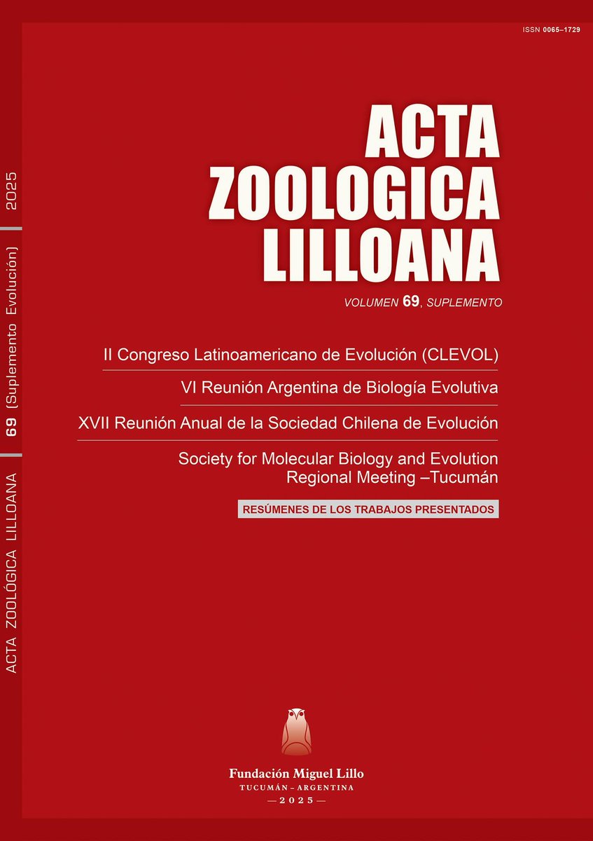 🙌Para DESCARGAR! 

🦋“Resúmenes del II Congreso Latinoamericano de Evolución, VI Reunión Argentina de Biología Evolutiva, XII Reunión Anual Chilena de Evolución y SMBE Regional Meeting. Tucumán, Argentina”:
 
lillo.org.ar/.../acta.../is…

#FML #AZL #BiologíaEvolutiva #CLEVOL