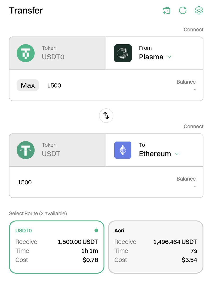 we just launched intent-based bridging for USDT0. It's near-instant transfers, straight from the UI.

i’ve been in plenty of situations where speed mattered, paying a small fee to move fast saved me way more in opportunity cost.

we want everyone to have that optionality. your