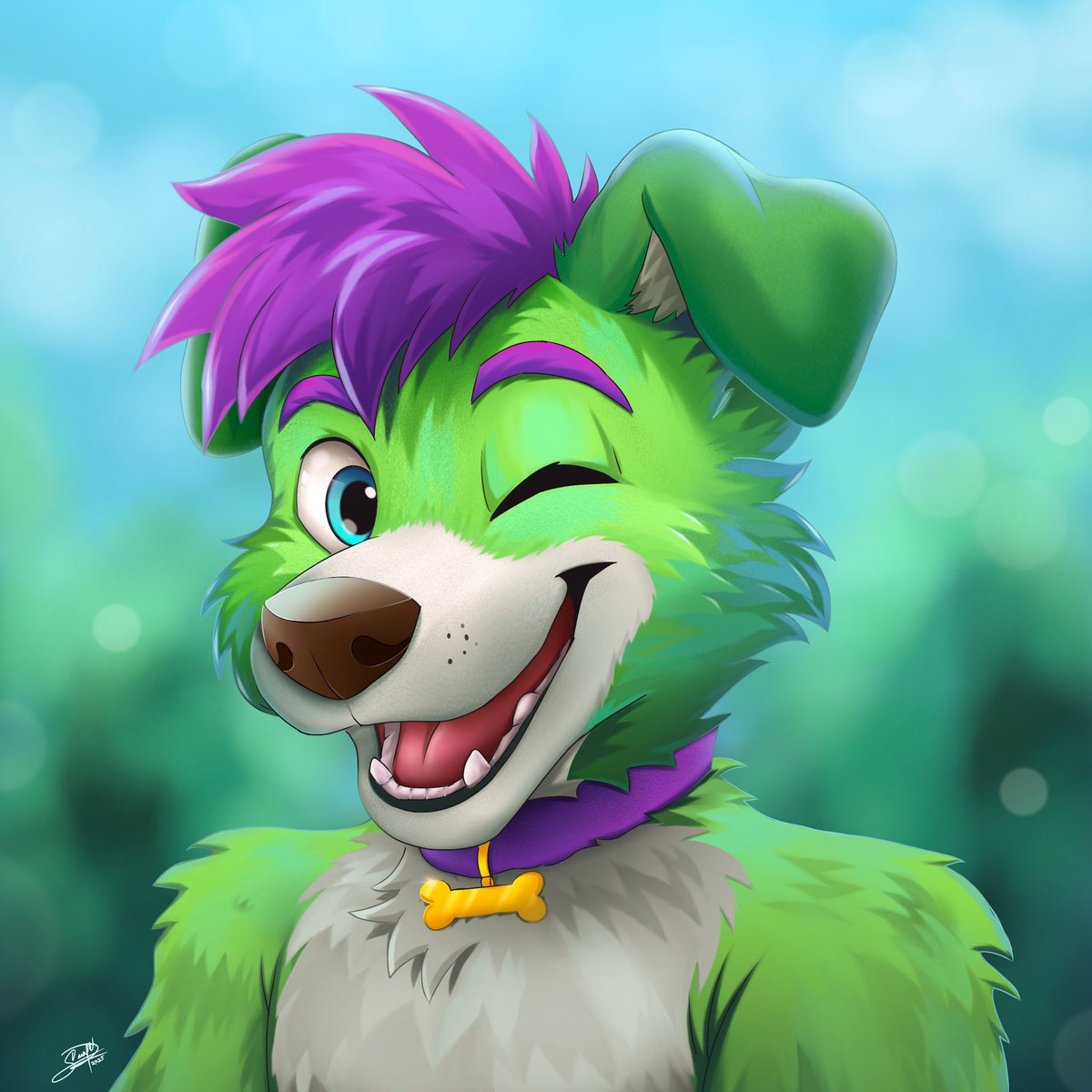 Comm for <a href="/RufflesGreen/">RufflesGreen | 🐶💚</a> 💚