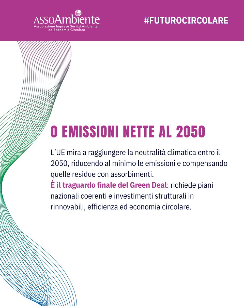 #FuturoCircolare
La neutralità climatica entro il 2050 non è uno slogan, è legge nell'Unione europea. Per arrivarci serve integrare energia, rifiuti e industria in una stessa strategia di decarbonizzazione.
