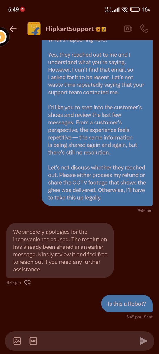 Su_mandas's tweet photo. @flipkartsupport Is this new kind of avoiding resolution or what? https://t.co/Zrn4mWkpjf