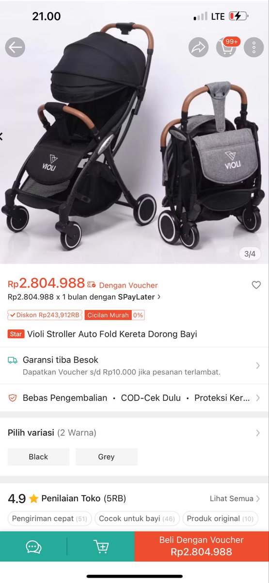 Megaa_WY's tweet photo. DIJUAL stroller violi stroller yg auto fold, masih bagus banget. Free cuci stroller kl fix
Bisa lewat oyen. Buka harga di 2jt boleh nego.
Harga baru 2.8jt
Minus
- tempat tutup botol
- tas stroller
- Box/ kardusnya https://t.co/GFf0dUl2i7