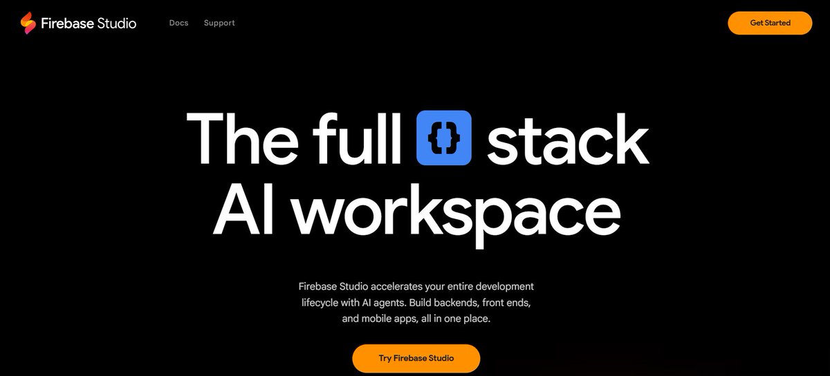 aitrendz_xyz's tweet image. 1/ Vibe coding
You can pay $20 or more for Lovable, Bolt or Cursor to build your apps and websites.
But you can also build for free with Google's Firebase Studio.
Link: firebase.studio