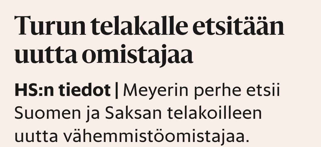 Hei <a href="/Jocke_Strand/">Joakim Strand</a>. Kerron jo nyt, että ei ole hyvä idea lapata tähän paria miljardia veronmaksajien rahaa ja lahjoittaa sitä sitten eteenpäin vaikka saksalaisille.

Ihan vaan siksi kerron, että omistajaohjausministereillä on ollut tapana toimia ennen näin.