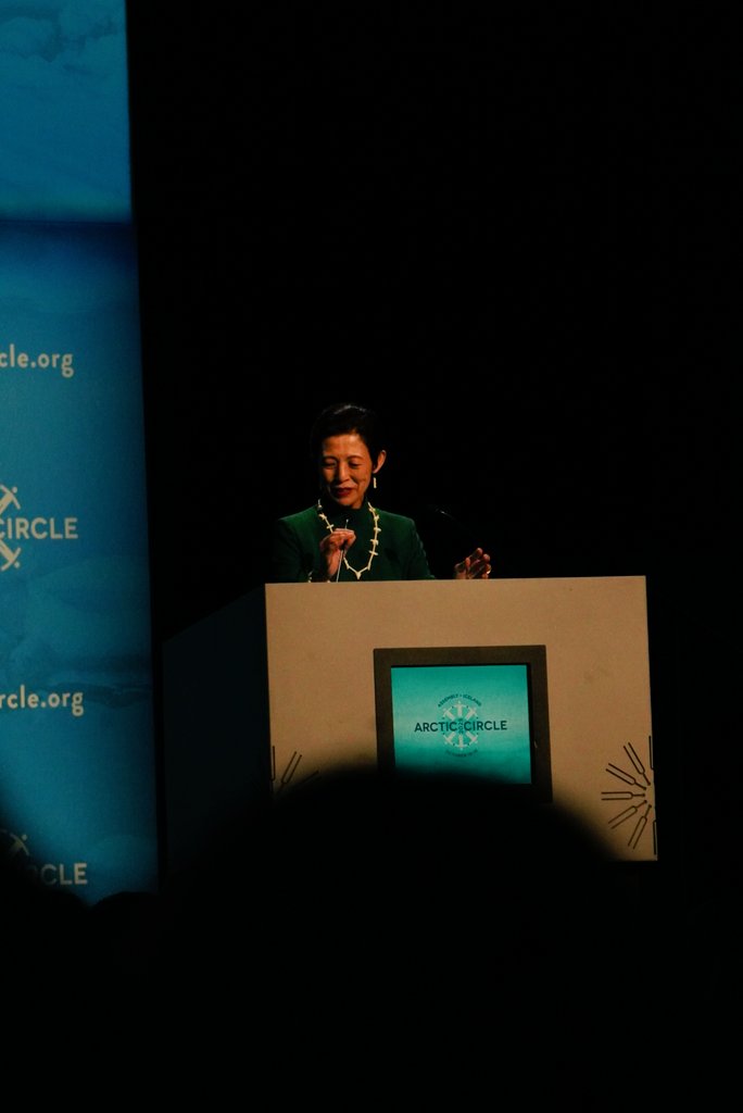 OArtico's tweet image. Ospite d'onore di @_Arctic_Circle la principessa Takamado del Giappone.

#ACA2025 #ArcticCircleAssembly