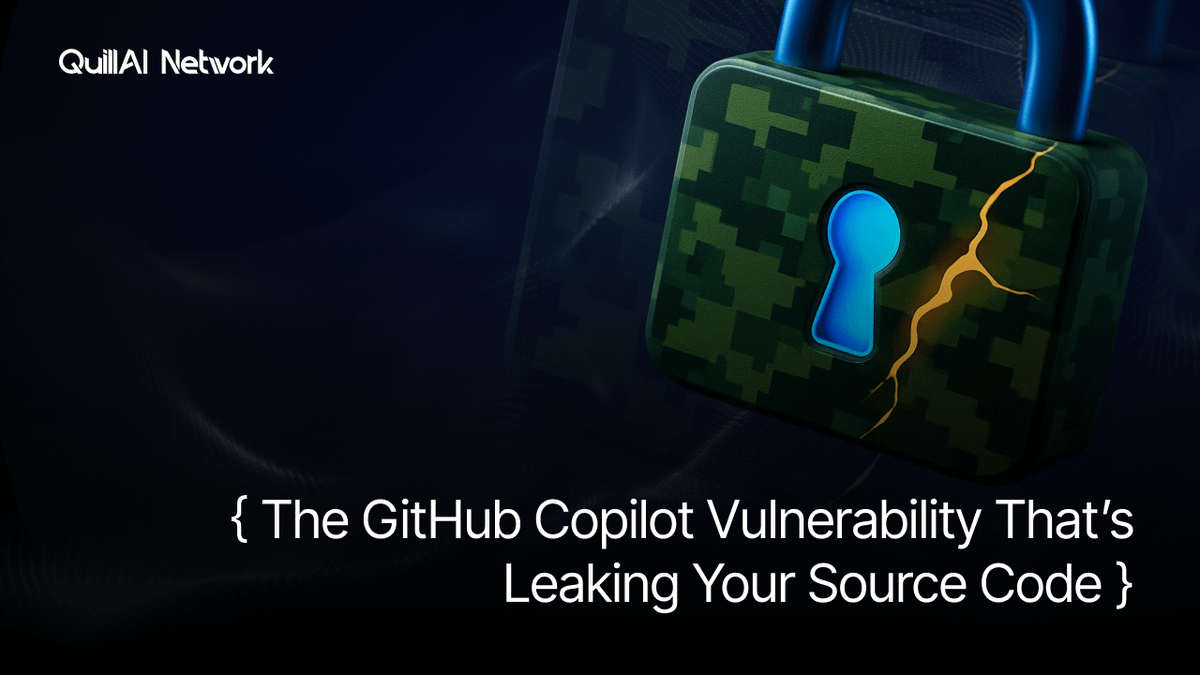 QuillAI_Network's tweet image. In June 2025, Someone found a critical vulnerability (CVSS 9.6) in @github Copilot Chat letting attackers silently exfiltrate secrets &amp; source code from private repos and even hijack Copilot’s suggestions to deliver malicious code.
Here’s how it worked 👇