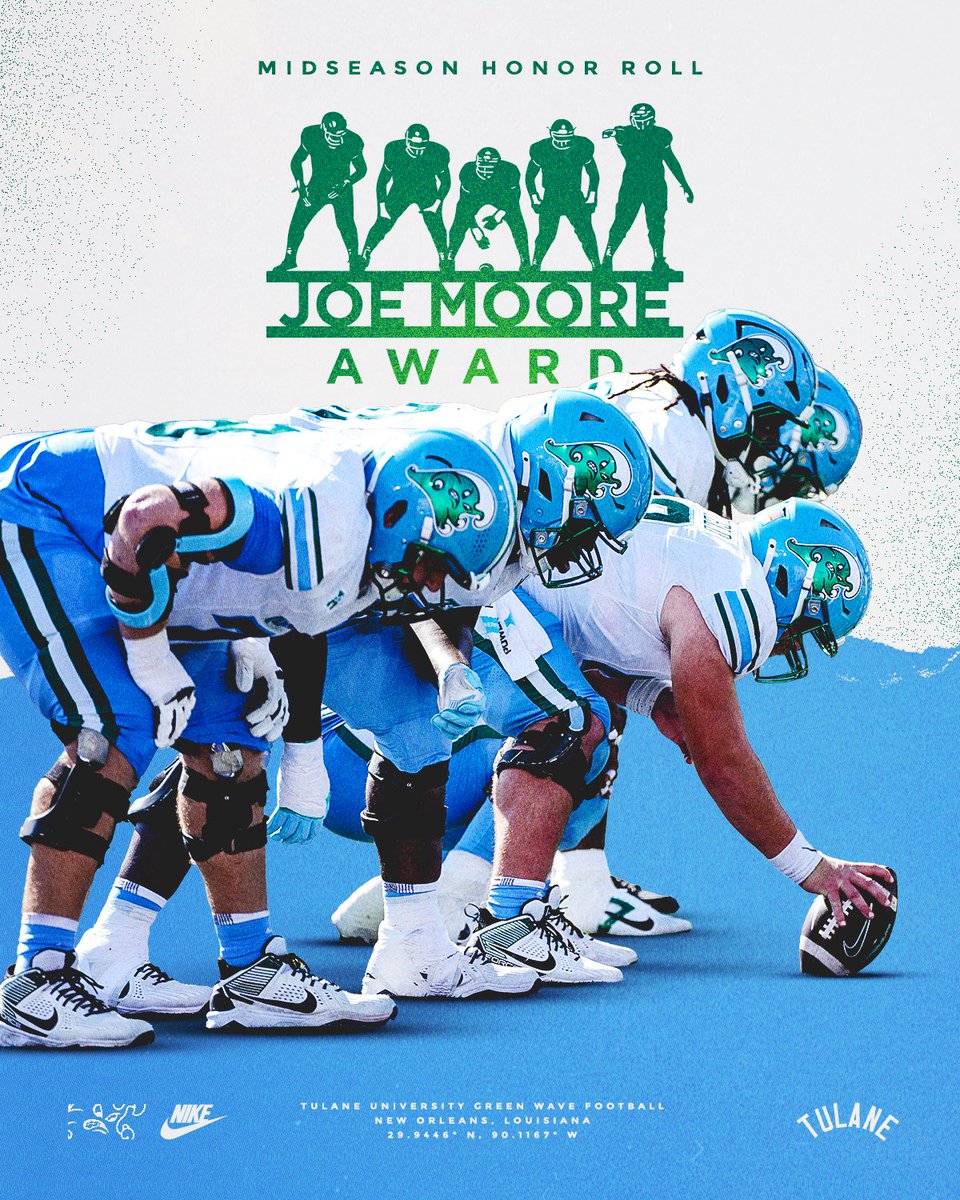 The Wave’s men up front have been named to the <a href="/JoeMooreAward/">Joe Moore Award</a> Midseason Honor Roll! 

#UptownFootball