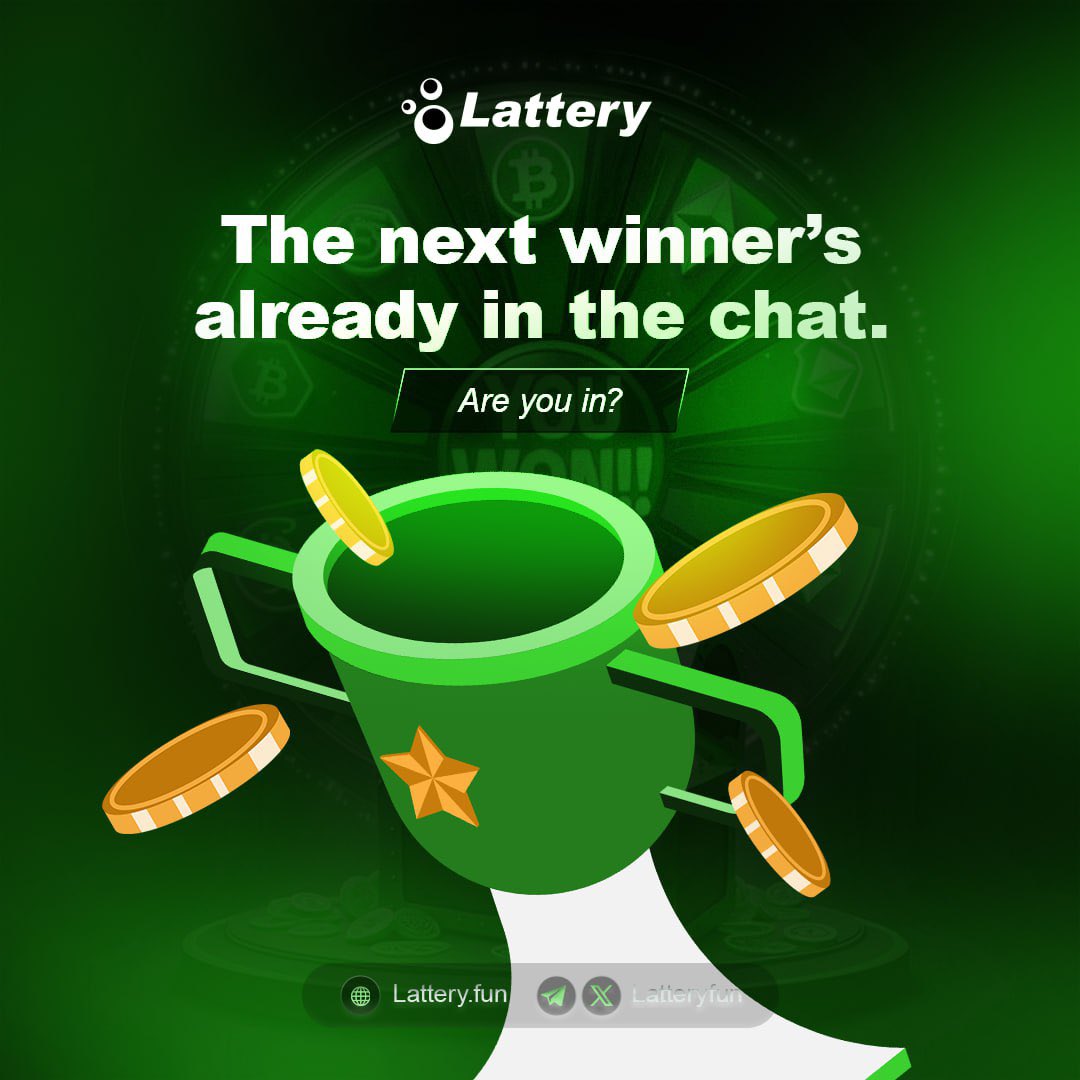 Every ticket could be THE ticket.
The next winner’s already in the chat, are you?

Get in just before the next spin.