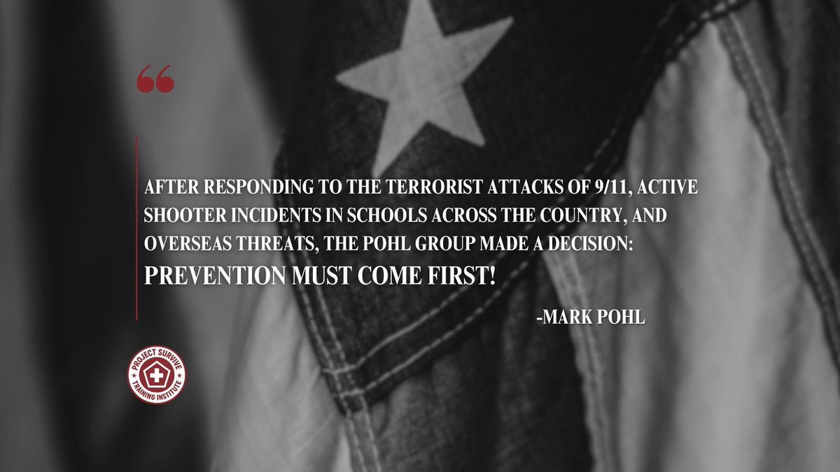 ThePohlGroup's tweet image. After 9/11, school-targeted violence &amp;amp; overseas threats, The Pohl Group made a decision:

Prevention must come first.

Now we teach schools how to stop the threat before it starts. 

#PreventionFirst #SchoolSafety #ProjectSurvive #ThePohlGroup