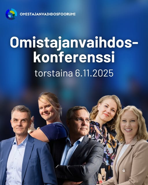 Tervetuloa mukaan vuoden odotetuimpaan tapahtumaan omistajanvaihdoksista – Omistajanvaihdoskonferenssiin! ✨ Tapahtuma järjestetään torstaina 6.11.2025 Sofia Helsingissä. Ilmoittaudu mukaan: me.yrittajat.fi/omistajanvaihd… #yrittäjät #omistajanvaihdokset