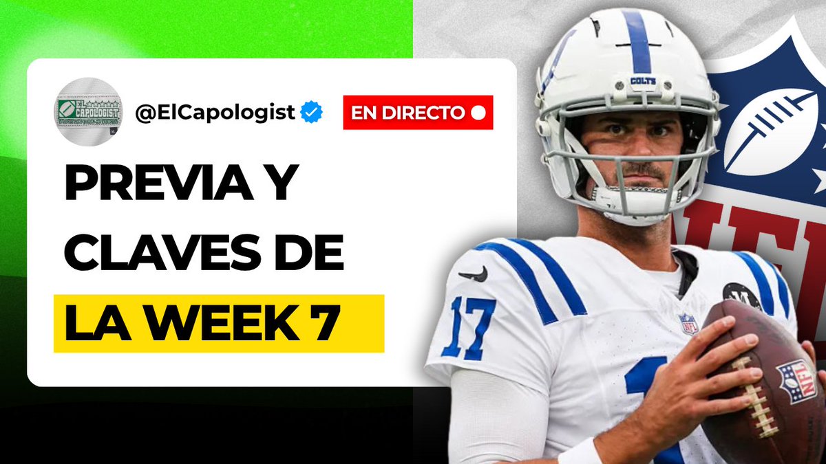 🎙️💥 ¡Ya disponible el Previologist de esta semana en todas las plataformas!

🔸 Nuevas entradas disponibles para el partido de Madrid
🔸 Previa y claves de los partidos de la Semana 7 #NFL 

🟠 ivoox.com/previologist-3…

🟢 open.spotify.com/episode/5tNH1d…

🔴 youtube.com/watch?v=vz-44C…