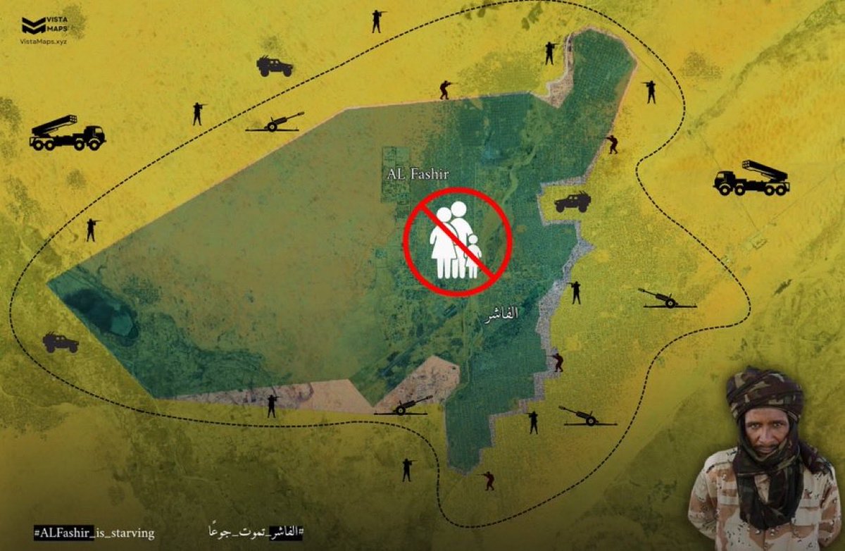 Al Fasher, the Sudan: 649 days of siege and attacks by the Western-backed militias.