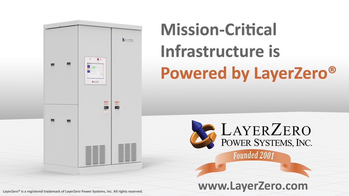 LayerZero's tweet image. With 20+ years experience powering mission-critical infrastructure, LayerZero Power Systems delivers the reliable solutions you can depend on.

Learn more about LayerZero® technology: layerzero.com

#LayerZero #PowerSystems