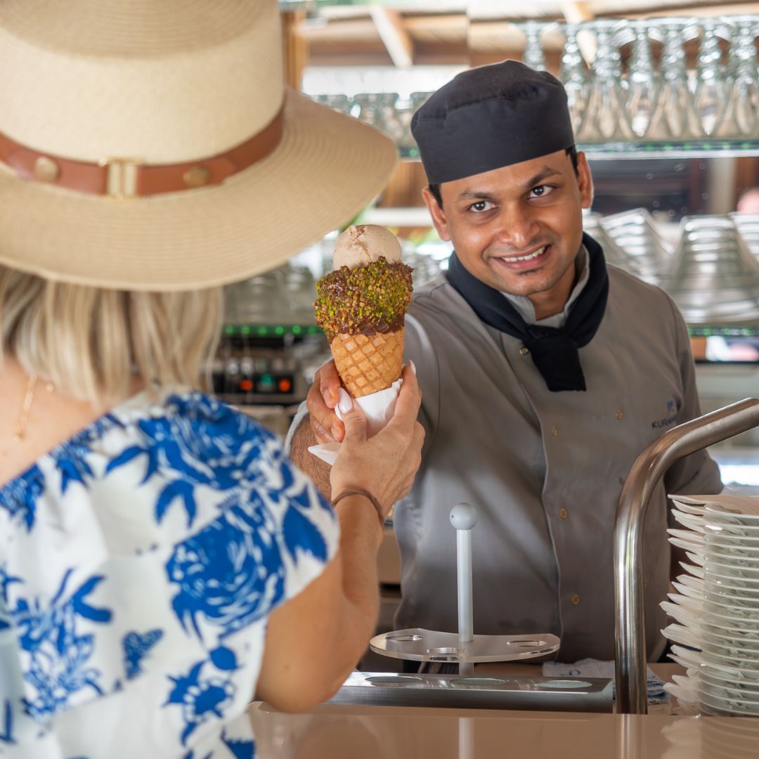 Cool down, island style. Enjoy our homemade ice cream.

#Gastronomy #WineandDine #Palm #AllInclusive #KuramathiMaldives #VisitMaldives #Maldives #EscapeToKuramathi #YourIslandOfChoice