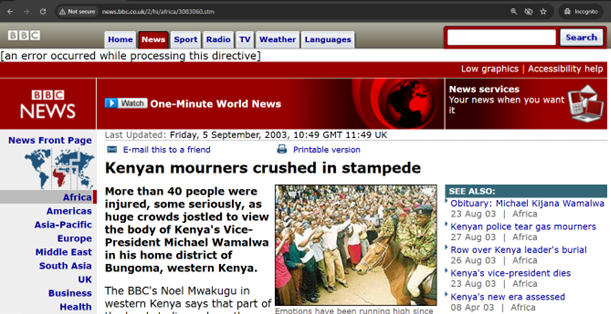 22 years ago, when Vice President Wamalwa Kijana passed, chaos at Kanduyi Stadium claimed lives as mourners scrambled to view his body. You’d think lessons were learned. But today, history repeats itself, proof that the government of the day is too inept to see what’s coming.