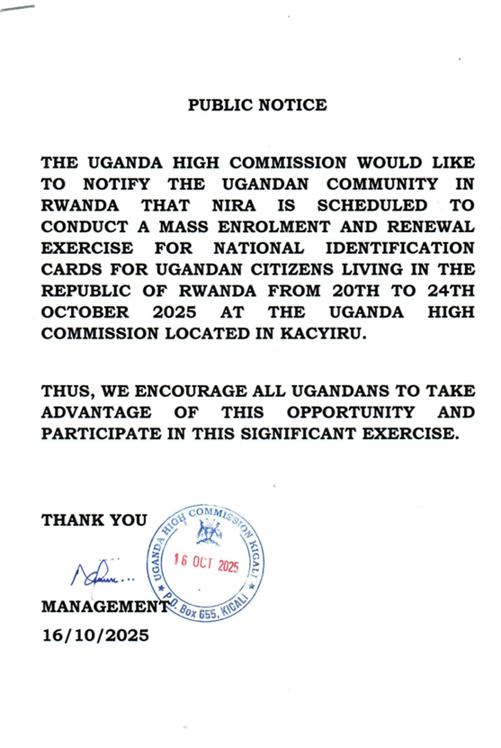 Uganda High Commission KIGALI tweet media