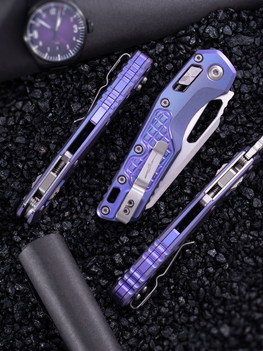 Cut into fall with the Marfione Select Titanium MSI® in Purple Haze. 

Now with premium Microtech dealers. 

#MarfioneSelect #MSI #Titanium #PurpleHaze
