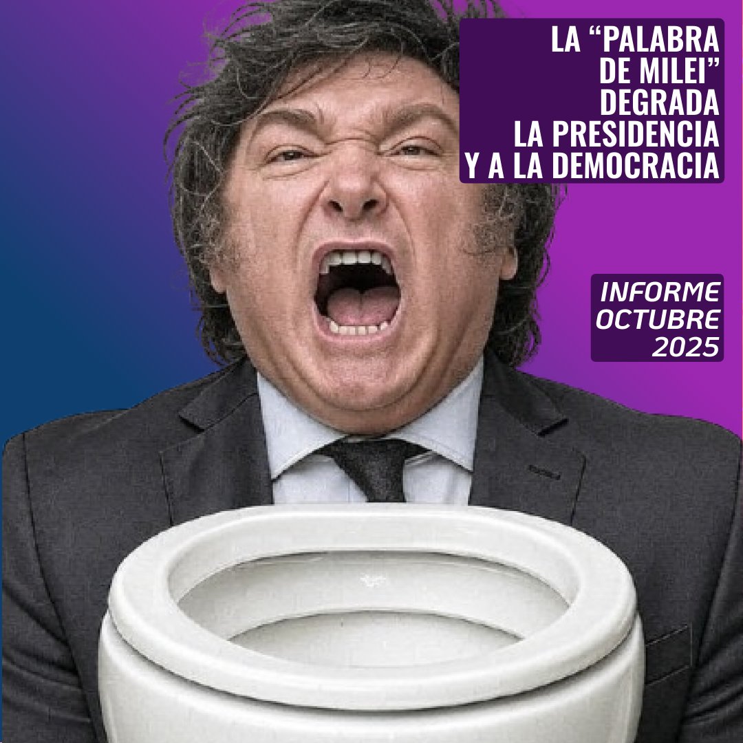ObservatorioPD's tweet image. LA “PALABRA DE MILEI” DEGRADA LA PRESIDENCIA Y A LA DEMOCRACIA
El patrón del artificio. Desinformación, IA y la quiebra de la verosimilitud en la comunicación presidencial argentina (2023-2025) 

Pagina del OPD: …rvatoriodelapalabrademocratica.com.ar/#!/-informes-y…

Informe completo: drive.google.com/file/d/11fjJRU…