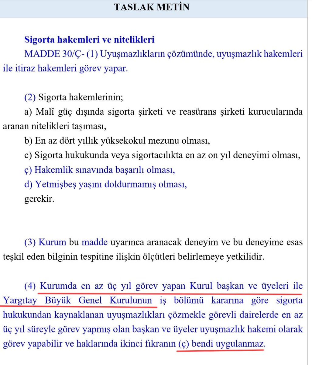 "AVUKATLAR OLAMASIN
KENDİ ARAMIZDA TOP ÇEVİRELİM"

Sigorta tahkim hakemi olmaları için SEDDK üyeleri ve Yargıtay üyelerine sınav muafiyeti getiren Sigortacılık Kanunu değişikliği taslağı hazırlandı.

- Yılda 700 bin sigorta tahkim dosyasına 480 hakemin baktığı,
- onların altında