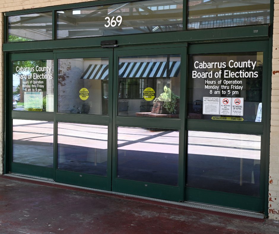 POLLS ARE OPEN! 

Early voting for the 2025 municipal election is underway at the Board of Elections, 369 Church St. N, Concord.

✅ Vote early: Now–Nov. 1, 3 p.m.
✅ Mail ballot: Request by Oct. 21, 5 p.m. → loom.ly/W5ZJFS0 

Learn more 👉 bit.ly/4hjO2h8