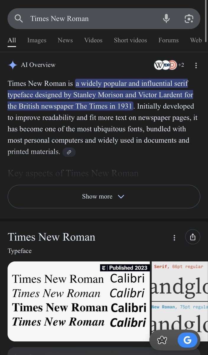 TejasKumar_'s tweet image. TIL if you Google a font name the search result page is rendered with that font.