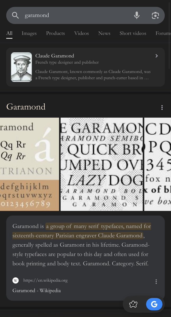 TejasKumar_'s tweet image. TIL if you Google a font name the search result page is rendered with that font.