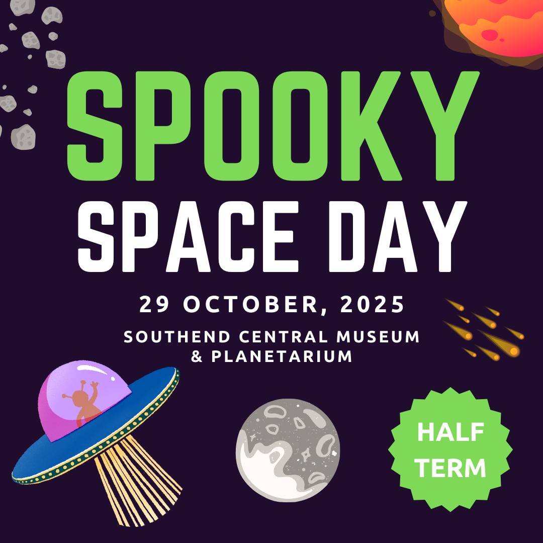 SPOOKY SPACE DAY 🚀👨‍🚀

Blast into a Halloween themed Space Day with <a href="/SouthendMuseums/">Southend Museums</a>! 🌕
 
📌 Southend Central Museum &amp; Planetarium
📅 Wednesday 29 October
🕚 11am - 5pm
🎟️ Booking required

Find more info below 👇👇
visitsouthend.co.uk/spooky-space-d…