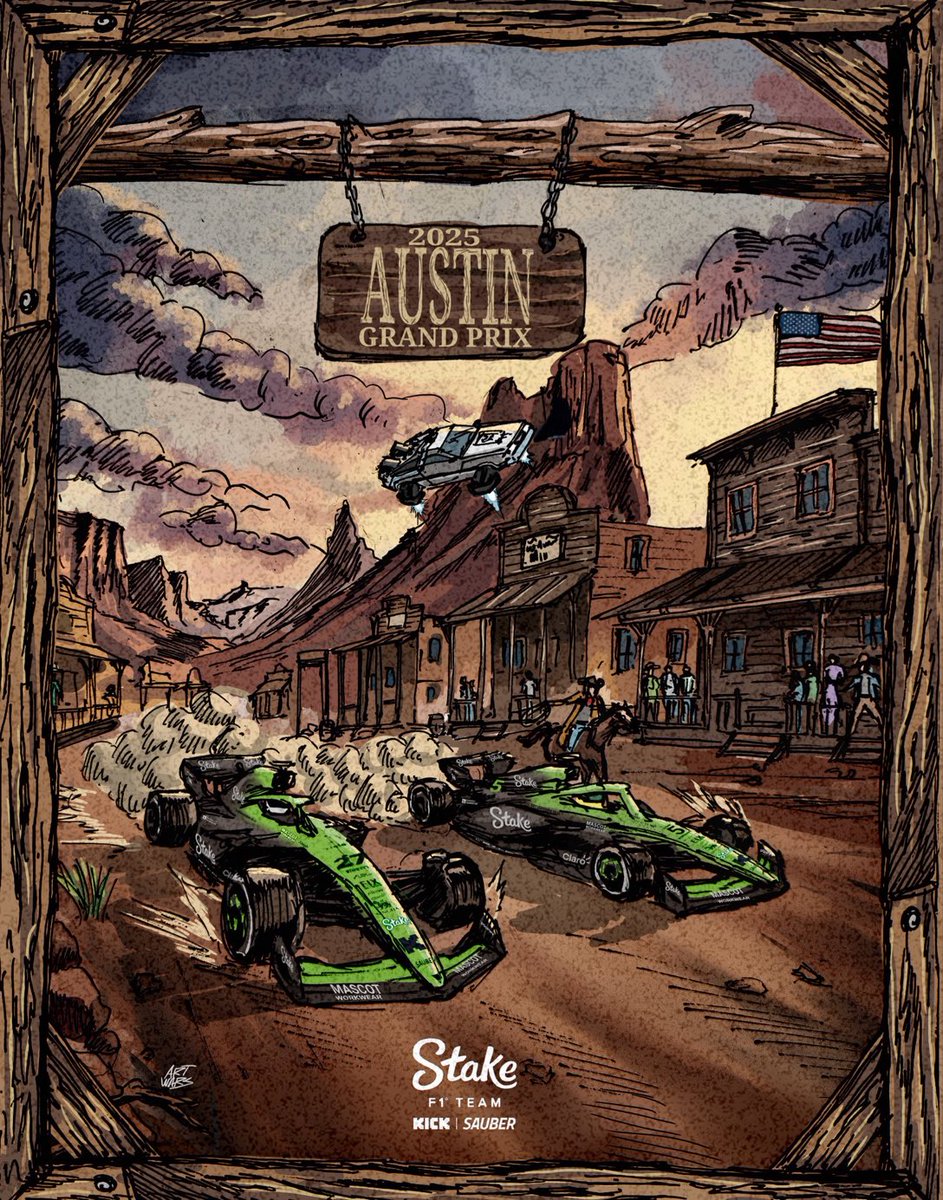 F1Tornello's tweet image. Qué imaginación! #F1 y el lejano oeste. Austin le agregó este color a la categoría, además de un gran circuito @COTA 🏁