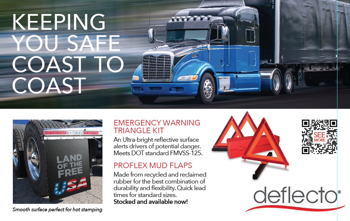 Deflecto's tweet image. Join us at Booth #206 at the VIPAR Show in Orlando on October 21st, and explore Deflecto’s latest safety solutions for trucks and trailers! Don’t miss our top-notch mud flaps, warning triangles, and more.
#Deflecto #VIPARHeavyDuty #IMPACTConference #Mudflaps #WarningTriangles