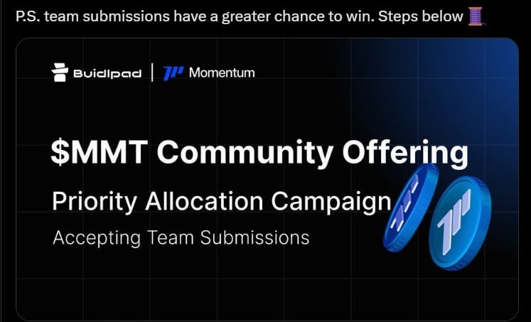 PrinceSahi9's tweet photo. ✨ Tips to complete X posts and climb the leaderboard How approved creators get priority allocation ($150+) that won’t be diluted even if oversubscribed 💥
🚀 Be early, earn rewards, and help grow the leading DEX on Sui! #Momentum #MMT #Sui #BuidlPad #UGCChallenge #UGCcode https://t.co/1mKhBeIylx