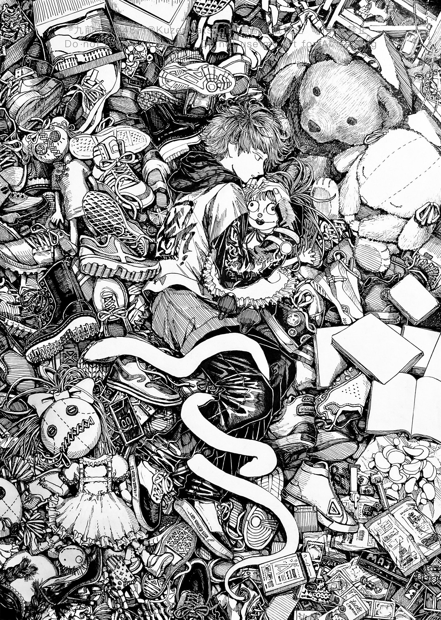 作者不詳　ペン画 九前七次(48円) on X: 