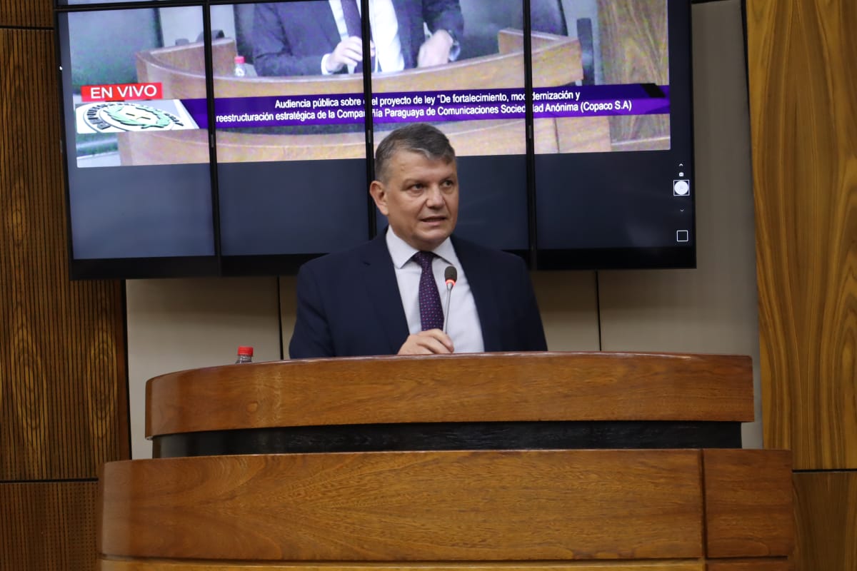 Audiencia pública sobre el proyecto de ley “De fortalecimiento, modernización y reestructuración estratégica de la Compañía Paraguaya de Comunicaciones Sociedad Anónima (Copaco S.A), para su equilibrio financiero, innovación tecnológica y control público”. Organizada por la