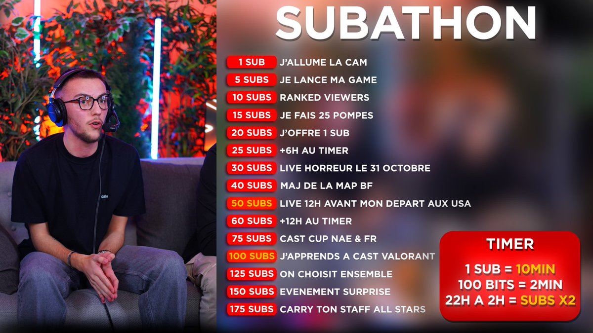 ArtM_Officiel's tweet image. Rendez-vous demain 18h pour le début de mon Subathon ! 🚀

Objectif : repousser mes limites, partager un max avec la commu, et créer des souvenirs de fou 🔥