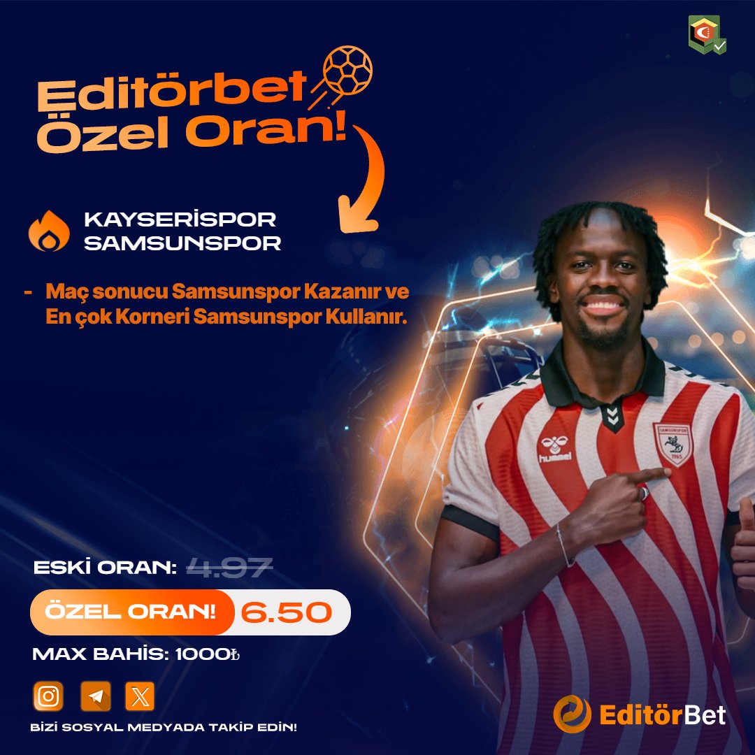 editorsosyal's tweet photo. 🏆Özel oranlarıımız hazır!

⚠️Sahte sitelere dikkat edin⚠️ https://t.co/icCFZWTS5k