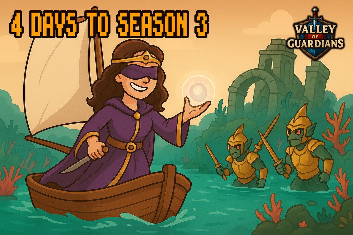 ⏳ 4 DAYS LEFT

Season 3 of Valley of Guardians is almost here 👀

Prepare your Guardians, sharpen your strategy, and get ready to conquer the new Dungeon System ⚔️🔥

🎯 Launch: October 20, 9:30 AM (GMT+8)
🌐 valleyofguardians.xyz